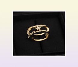 2022 Excellent quality charm band ring hollow design with sparkly diamond in 18k gold plated for women wedding jewelry gift have b4296588