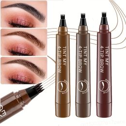 Enhancers 5 Colours Microblading Eyebrow Pen Waterproof Liquid Eyebrow Pencil Long Lasting Eyebrow Tattoo Pen 4 oints eyebrow pen Cosmetics