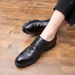 Casual Shoes Mens Formal Oxford Platform For Men Italian Dress Wedding Luxury Pointed Fashion Leather