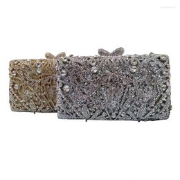 Evening Bags Nigeria Metal Decoration Small Flower Crystal Bag With Clutch Design For Ladies Party Banquets