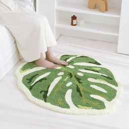 Carpets DEXI Leaves Plant Design Non Slip Soft Absorbent Bathroom Rugs Leaf Bath Mat Microfiber Mats Products