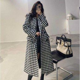 Women's Trench Coats designer Autumn New style Qianniao Set Medium and Long Knee Length Celebrity Little Fragrant Coat Woolen Coat for Women