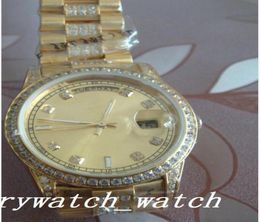 Luxury Watches Quality Men 18K Gold dSteel diamond Bracelet 36m automatic mechanical watch woman Diamond Dial Wristwatch Fash6422304