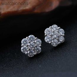 Womens Top Grade Vancelfe Original Designer Earrings Fashionable Version Earrings Classic Exquisite Snowflake Full Diamond Jewelry with Logo