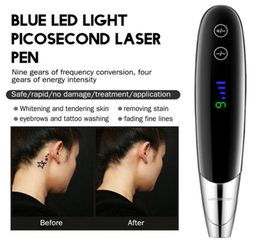 Lescolton Portable Mini Red Blue Light Picosecond Pen Black Tattoo Removal Acne Scar Mole Freckle Dark Spot Black Pigment Removal4435159