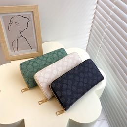 Factory outlet women's handbag 3 Colours niche design fashion long wallet large Colour matching leather women wallets classic polka dot clutch bag 8566#