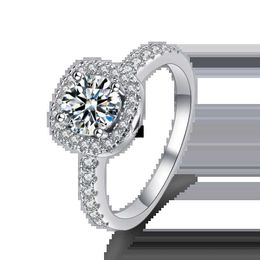 Wedding Rings Moissanite Diamond Ring 18 k gold 925 Silver Engagement Ring Classic Womens Wedding Gift Size 1.5/2/3/5Carat 240419