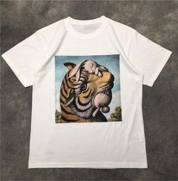 Street Fashion Mens T shirt 2020 Tiger Rabbit Pattern Polo Pullover Short Sleeve T shirts Men Women Couples Stylish High Quality T4611021