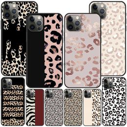 Cell Phone Cases Suitable for iPhone 15 new personalized creative brown leopard print girl pattern phone case H240419