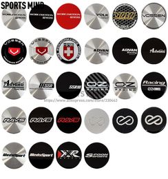 4PCSlot 45MM Car Wheel Centre Cap Emblem Sticker For Advanti SSR Racing XXR Spoon OZ RAYS VOLK ADVAN VOSSEN ENKEI HRE1536529