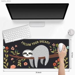 Mouse Pads Wrist Rests Mouse Pad Gamer Home Large HD XXL Mouse Mat MousePads Desk Mats Funny Cartoon Sloth Anti-slip Office Gamer Carpet Soft Mice Pad Y240419