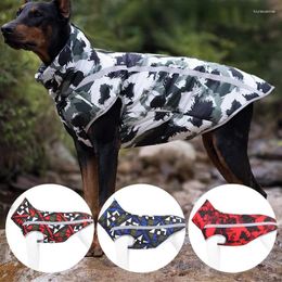 Dog Apparel Large Jacket Clothes Warm And Waterproof Cold Weather Padded Pet Coat Safety Reflective Design Clothing Labrador For Pets