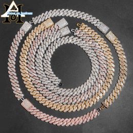High Quality Hip Hop Jewellery 6-15mm 925 Sterling Silver VVS Moissanite Diamond Iced Out Cuban Link Chain Necklace For Men