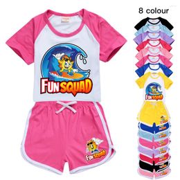 Clothing Sets Casual Baby Kids Sport Fun Squad Gaming Clothes For Boys Girls Tops Pants Children 2-15Y Pyjamas