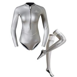 Drysuits Wetsuits Drysuits Men's Swimwear LEOHEX Long Sleeve Guard Women Swimsuit Zipper Surfing Snorkeling Suit Bath UV Protect Bodysuit D