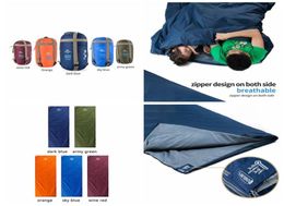 5 Colours 19075cm Outdoor Portable Envelope Sleeping Bags Travel Bag Hiking Camping Equipment Outdoor Gear Bedding Supplies CCA1178884408