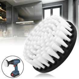 5 Inch White Plasstic Soft Drill Cleaning Brush Attachment for Clean Carpet Leather and Sofa Wooden Furniture Dusty Brush Household Items