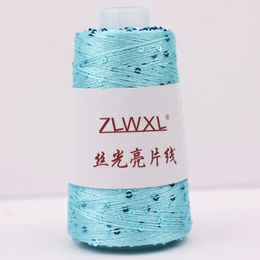 150 Colour 700M 100g Summer ice silk Mercerized yarn special Sequin DIY hand woven Rag doll knitting wool blanket 240411