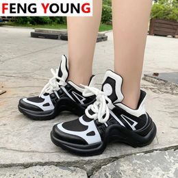 Fitness Shoes Women Dad Brand Designers Basket Female S Black Casual Platform Sneakers Fashion Chunky Old Woman 2024 Summer 5cm