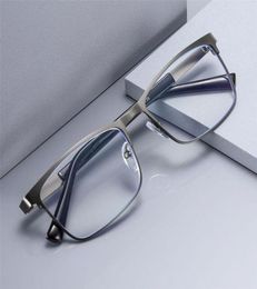 Sunglasses Stainless Steel Business Reading Glasses Men Women Urltralight Rectangle Readers Presbyopic Optical 10 409399298