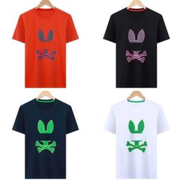 Psychological Bunny Shirt Summer Mens Tshirt Rabbit Print Short Sleeve Couple Tee Cotton Business T-shirt Psyco Tees 3xl 0p3h