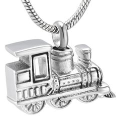 IJD10001 Stainless Steel Train Cremation Urn Pendant Necklace For Women Men Memory Keepsake Cremation Jewelry Hold Ashes7209199