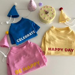 Dog Apparel Pet Clothing Four Seasons T-shirt Birthday Party Sweetheart Cute Half Sleeves Multi Colour Bottom Shirt With Hat Cat