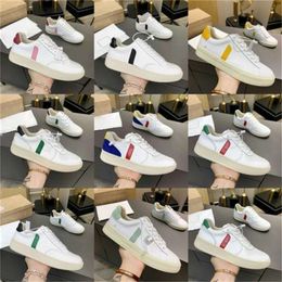 shoes mens designer Vejaon French Shoes Campo Women Leather Sneakers Men V-90 Leather Casual Shoes V Sneakers Fashionable Luxury Shoes Thick Sole Running Shoes