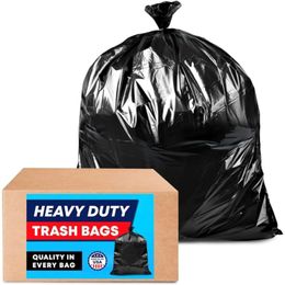 55-60 Gallon Contractor Trash Bags Heavy Duty 3 Mil Contractor Garbage Bags 50 Bags w/Ties Contractor Trash Bags 240416