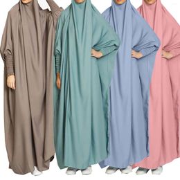 Ethnic Clothing Women's Eid Hooded Muslim Hijab Dress Prayer Garment Jilbab Abaya Long Dresses Full Scarf Dubai Turkey Ramadan Vestidos