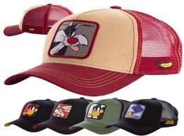 2021 Anime Cartoon Trucker Hat High Quality Patch Draw Design Baseball Cap 58 Styles Cap Gorras Casquette Drop9246804