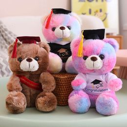 Graduation Dolls Children Birthday Gifts Doctor Teddy Bear Student Toys Pendant Stuffed Animal Cute for Boys Girls Graduate