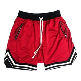 Street Basketball Shorts for Men Mesh Gym Fitness Joggers Casual Breathable Quick Dry Sports Outfits Mens Hip Hop Summer 240416