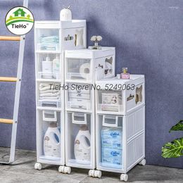 Storage Bottles Narrow Slim Rolling Cart Plastic Shelf With Drawers For Bathroom Corner Floor Cabinet Space Saving Organiser White