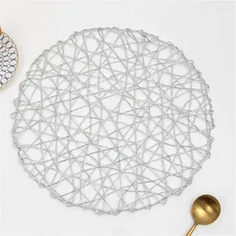 Table Mats 1PC Kitchen Bowl Mat Hand Woven Paper Rope Cushion Home Decoration Placemat For Cafe Cup Accessories