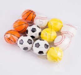 Baseball Soccer Basketball Toy Sponge Balls 6.3cm Soft PU Foam Ball Relief Toys Novelty Sport Toys Children Toy BY16536629370