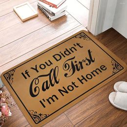 Bath Mats Welcome Floor Mat Kitchen Shower Room If You Didn't Call First I'm Not Home Fast Dry Bathroom Anti Slip Toilet Pad