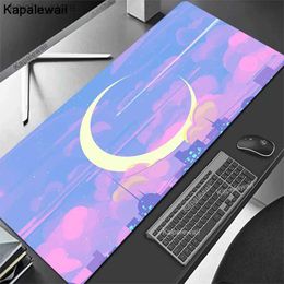 Mouse Pads Wrist Rests Pink Moon Landscape Gaming Mouse Pad Gamer Large tapis de souris Mause Mats XXL 100x50cm Big Computer Mousepad Laptop Desk Mat Y240419