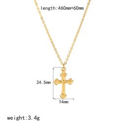 Smooth Gold Balloon Stainless Steel Necklace Hip Hop Neckchain Non Fading Cross