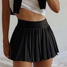 Cloud Hide Pleated Black Tennis Skirts Women Golf Sports Skirt Plus Size Fiess Shorts High Waist Gym Workout Running Skorts