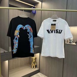 2023 Summer Internet Celebrity Same Carp Jumping Dragon Gate Printed Short Sleeve Fashion Brand Fushen Big M Versatile Style For Men And Women 626168