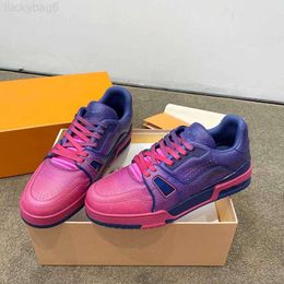 Luis Vuittons Luxury Lvse Viton High Quality Spring Men Sports Shoes Collision Colour Outsole Super Good-looking Size38