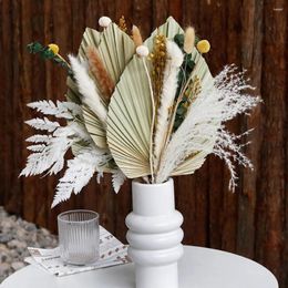 Decorative Flowers Palm Leaves Dried Plants Reed Wedding Arrangement Decorations Natural Pampas Grass Fan Home Party Room Decor