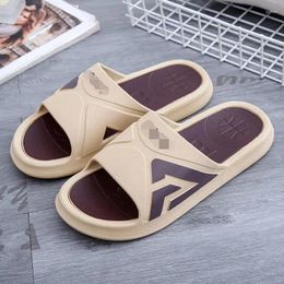 Slippers Fashion Large Size Men's PVC Summer Non-Skid Bathroom Sandals Trendy Home Indoor Flip-flops For Men