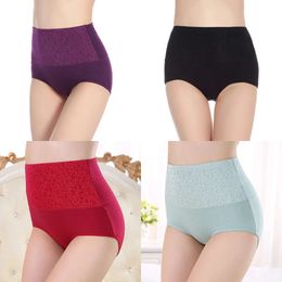 Women Wholesale Panties High Waist Cotton Underwear Soft Breathable Underpants Full Coverage Stretch Briefs Lady Pantie