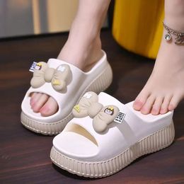 women slippers Eva Indoor floor soft slipper summer bow bedroom shoes ladies flip flops mules 240417