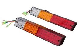 2pcs 12V 24v 20leds Trailer Truck LED Tail Light Lamp Car Reversing Running Brake lamp Rear Lights caravans campers buses4227687