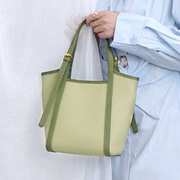 Leather Genuine Womens Bag for Spring/summer 2024 Tote Cabbage Basket Portable One Shoulder Underarm Versatile Bucket