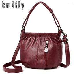 Bag 2024 Elegant Women Handbags Fashion Leather Ladies Shoulder Messenger Round Vintage Woman Phone Purse