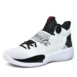 Basketball Shoes High Top Men's Sneakers Breathable Trainers Male Outdoor Cushioning Sport Big Size 45 Unisex 2024